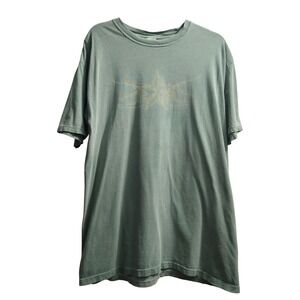 Authentic Pigment Garment Dyed Graphic T-Shirt Organic Cotton Tee‎ Large